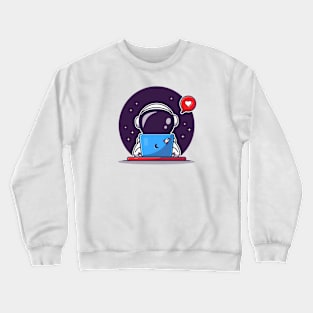 astronaut is asking for a like Crewneck Sweatshirt